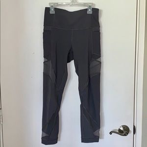 Lululemon Crop leggings with mesh